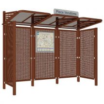 Abri Bus Conviviale 3 M Acier Bardages Lat. Aspect Corten