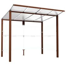 Abri Bus Modulo 2.50 M Avec Bardages Latéraux Aspect Corten