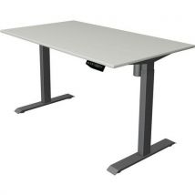 Bureau Réglable Move 1 - Anthracite - 140x80 Cm - Gris Clair