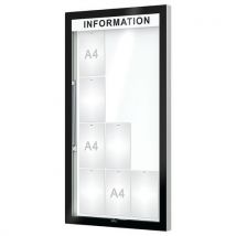 Vitrine D'affichage Edge Murale Bandeau Titre 142 X 76 Cm - 80 Mm