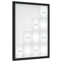 Vitrine D'affichage Classique 135 X 100 Cm - Noir 9005