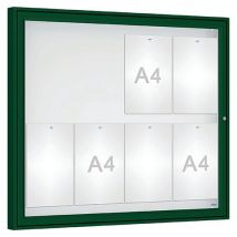 Procity - Vitrine Classique Murale 83x98cm - Verre, Acier Magnétique, Extérieur, Vert - 5 Ans Garantie