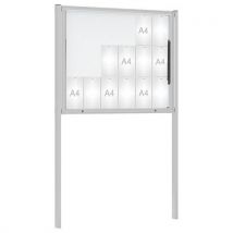 Vitrine D'affichage Classique 108 X 133 Cm Pot Initiaux Scell. Anodisé