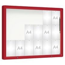 Vitrine D'affichage 2000 Verre 100 X 135 Cm - Rouge Foncé 3004