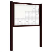 Vitrine D'affichage 2000 - 100x160 - Pot. Quatro Init. Scel. Marron 8017