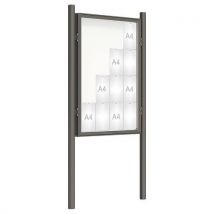 Vitrine D'affichage 2000 - 135x100 Pot. Init. Ø 76 Mm Scel. Gris Procity