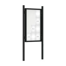Vitrine D'affichage 1000 - 135x75 - Pot. Init. Ø 76 Mm Scel. Noir 9005