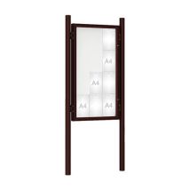 Vitrine D'affichage 1000 - 135x75 - Pot. Init. Ø 76 Mm Scel. Marron 8017