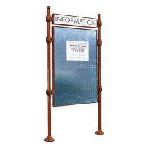 Procity - Panneau d'affichage extérieur double face 122.5x87cm aspect corten magnétique 16 feuilles A4