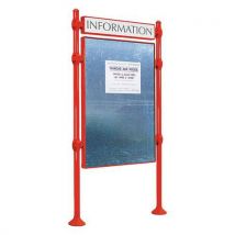 Panneau Affch. Double Face Titre 122.5x87 Agora Rouge 3020