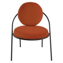 Chauffeuses Sat Structure Noir Assise Simili-cuir Rouille