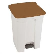 Poubelle Agroalimentaire Agroalimantaire En Plastique - Blanche/marron - 45l