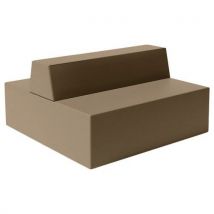 Canapé Ellipto 2 X 2 Places Assise 41 Cm Simili Cuir Taupe