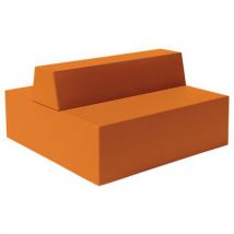 Canapé Ellipto 2 X 2 Places Ass 41 Cm Simili Cuir Mandarine