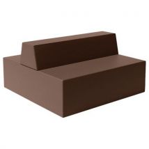 Canapé Ellipto 2 X 2 Places Assise 41 Cm Simili Cuir Marron