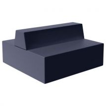 Canapé Ellipto 2 X 2 Places Ass 41 Cm Simili Cuir Bleu Foncé