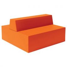 Canapé Ellipto 2 X 2 Places Assise 41 Cm Simili Cuir Orange
