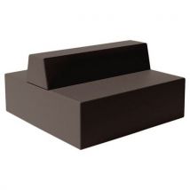 Spouf - Canapé Ellipto 4 places simili cuir bronze - Assise 25 cm - Confort et Design - Idéal Salon