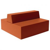 Canapé Ellipto 2 X 2 Places Ass 25 Cm Simili Cuir Terracotta