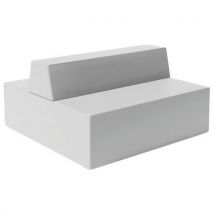 Canapé Ellipto 2 X 2 Places Ass 25 Cm Simili Cuir Blanc Ice