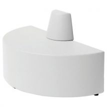 Canapé Ellipto Demi Cercle Assise 41 Cm Simili Cuir Blanc