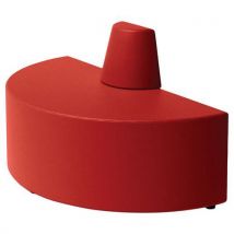 Canapé Ellipto Demi Cercle Assise 41 Simili Cuir Rouge Foncé