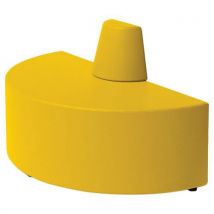 Canapé Ellipto Demi Cercle Assise 41 Cm Simili Cuir Jaune