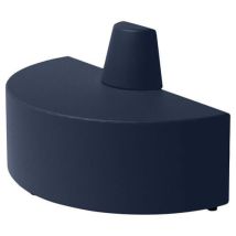 Canapé Ellipto Demi Cercle Assise 41 Simili Cuir Bleu Foncé