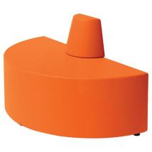 Canapé Ellipto Demi Cercle Assise 41 Cm Simili Cuir Orange