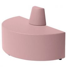 Canapé Ellipto Demi Cercle Assise 41 Cm Simili Cuir Rose