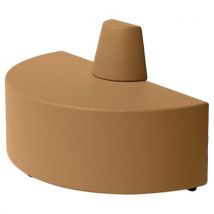 Canapé Ellipto Demi Cercle Assise 25 Cm Simili Cuir Camel