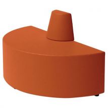 Canapé Ellipto Demi Cercle Assise 25 Simili Cuir Terracotta
