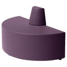 Spouf - Canapé Ellipto demi-cercle 3 places simili cuir violet - Assise 25 cm - Confort et design pour votre intérieur