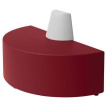 Canapé Ellipto Demi Cer As 41 Simili Cuir Bordeaux/blanc Ice