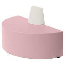 Canapé Ellipto Demi Cercle Ass 25 Simili Cuir Rose/blanc Ice