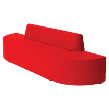 Canapé Ellipto À Adosser Assise 41 Cm Simili Cuir Rouge