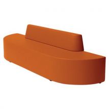 Spouf - Canapé Ellipto 4 places assise 25 cm simili cuir orange foncé - M1 - Confort et design pour votre intérieur