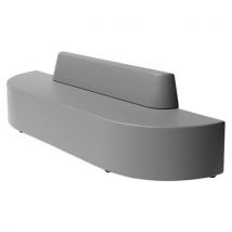 Canapé Ellipto À Adosser Assise 25 Cm Simili Cuir Gris Clair