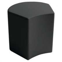 Pouf Camomillia Pétale Hauteur 30 Cm Simili Cuir Noir