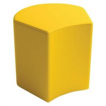Pouf Camomillia Pétale Hauteur 30 Cm Simili Cuir Jaune