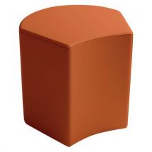 Pouf Camomillia Pétale Hauteur 30 Cm Simili Cuir Terracotta