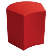 Pouf Camomillia Pétale Hauteur 45 Cm Simili Cuir Rouge Foncé