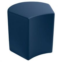 Pouf Camomillia Pétale Hauteur 45 Cm Simili Cuir Bleu