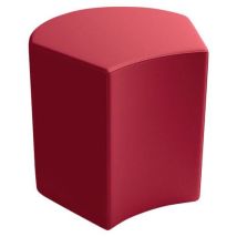 Spouf - Pouf Camomillia pétale 45 cm simili cuir bordeaux - Assise confortable - Idéal pour le salon