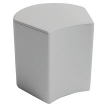 Spouf - Pouf Camomillia pétale - Simili cuir blanc ice - Hauteur 45 cm - Confortable et Élégant