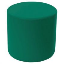 Pouf Camomillia Rond Hauteur 45 Cm Simili Cuir Vert D'eau
