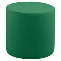 Spouf - Pouf Camomillia Rond Vert Foncé - Simili Cuir - Hauteur 55 cm - Confort & Design