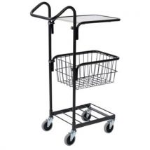 Chariot De Tri Du Courrier Mini 1 Table + 1 Panier + 1 Étagère
