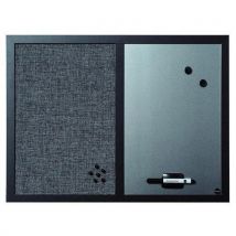 Panneau D’affichage Combo Noir Gris Clair/argenté 60 X 45 Cm