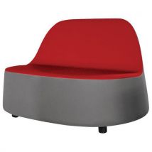 Chauffeuse One 2 Places Ceinture Cendre Et Assise Tomate